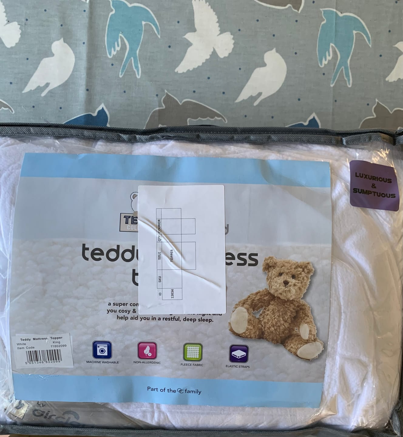 Customer photo review of Teddy Mattress Topper
