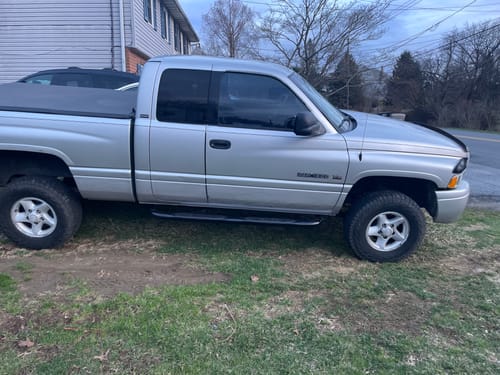 Customer photo review of Lund 94-02 Dodge Ram 2500 Quad Cab 3in. Round Bent Steel Nerf Bars - Black