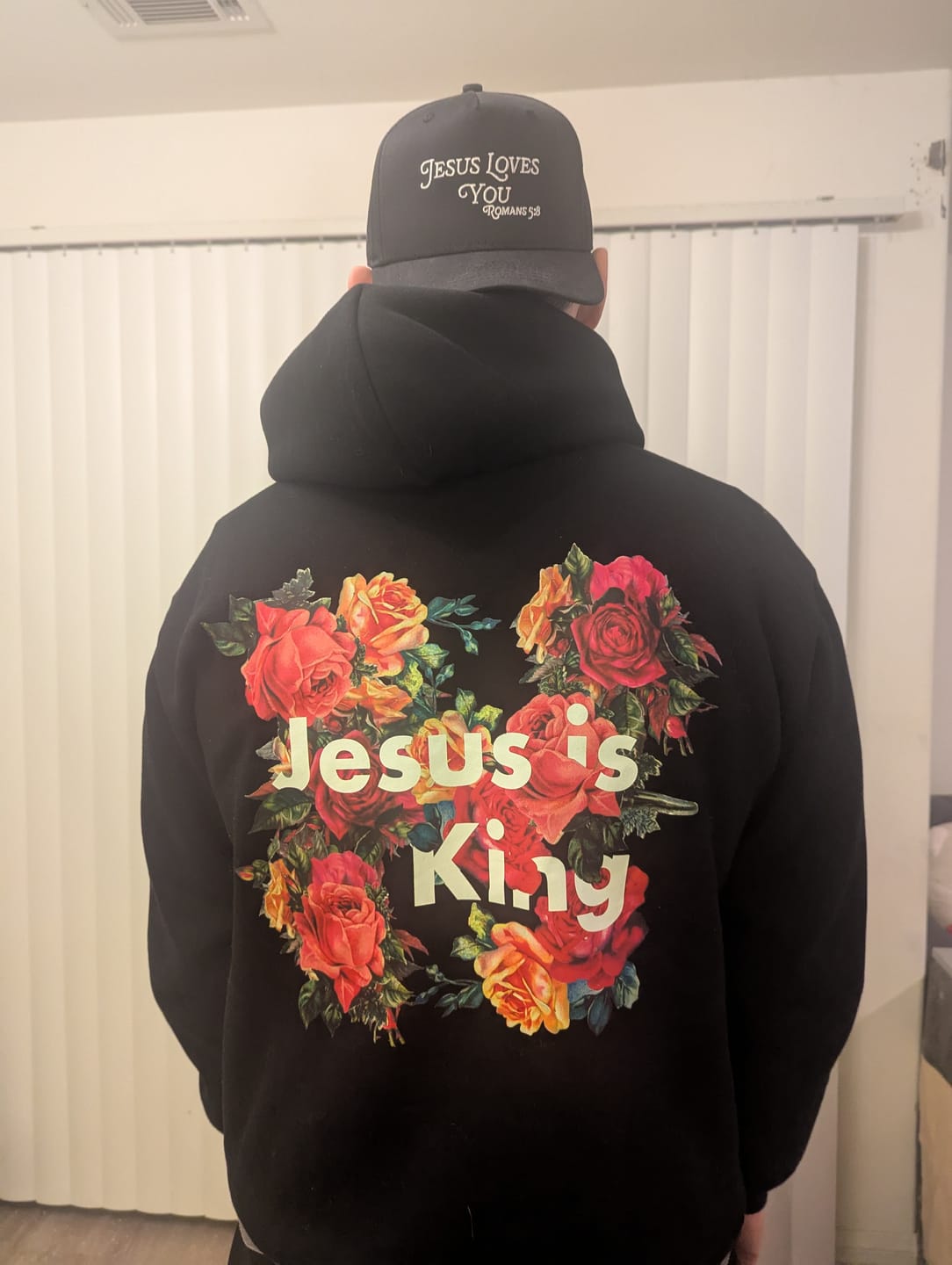 Customer photo review of Jesus Is King Hoodie
