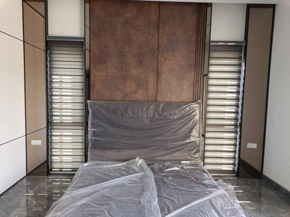 Customer photo review of Tisa Signature Light Filtering Zebra Blinds