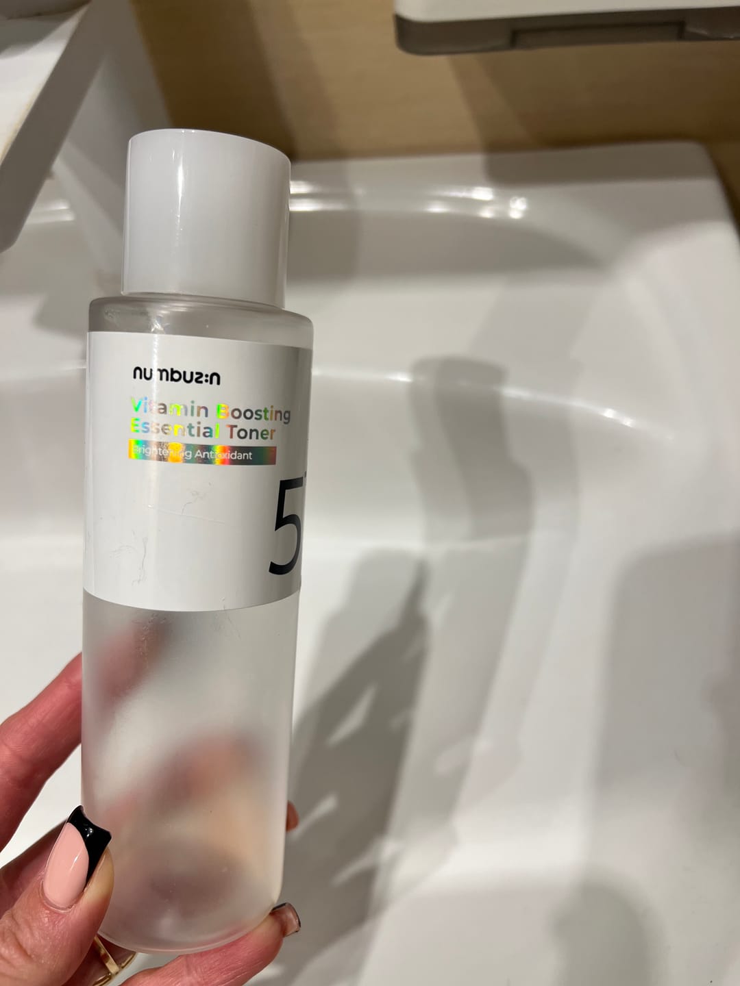Customer photo review of Balinošs toniks-esence ar niacinamīdu Numbuzin No.5 Vitamin Boosting Essential Toner