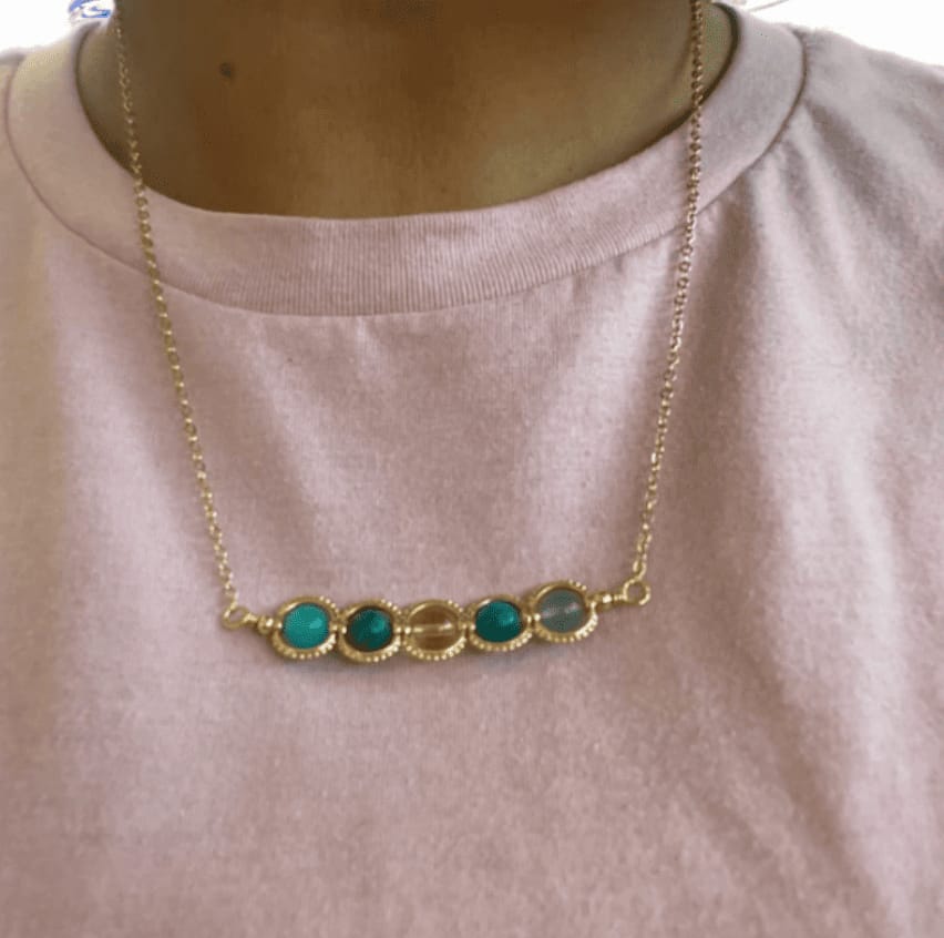 Customer photo review of Gemini Necklace
