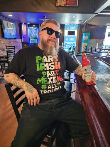 Customer photo review of Part Irish Part Mexican St. Patrick's Day T-Shirt