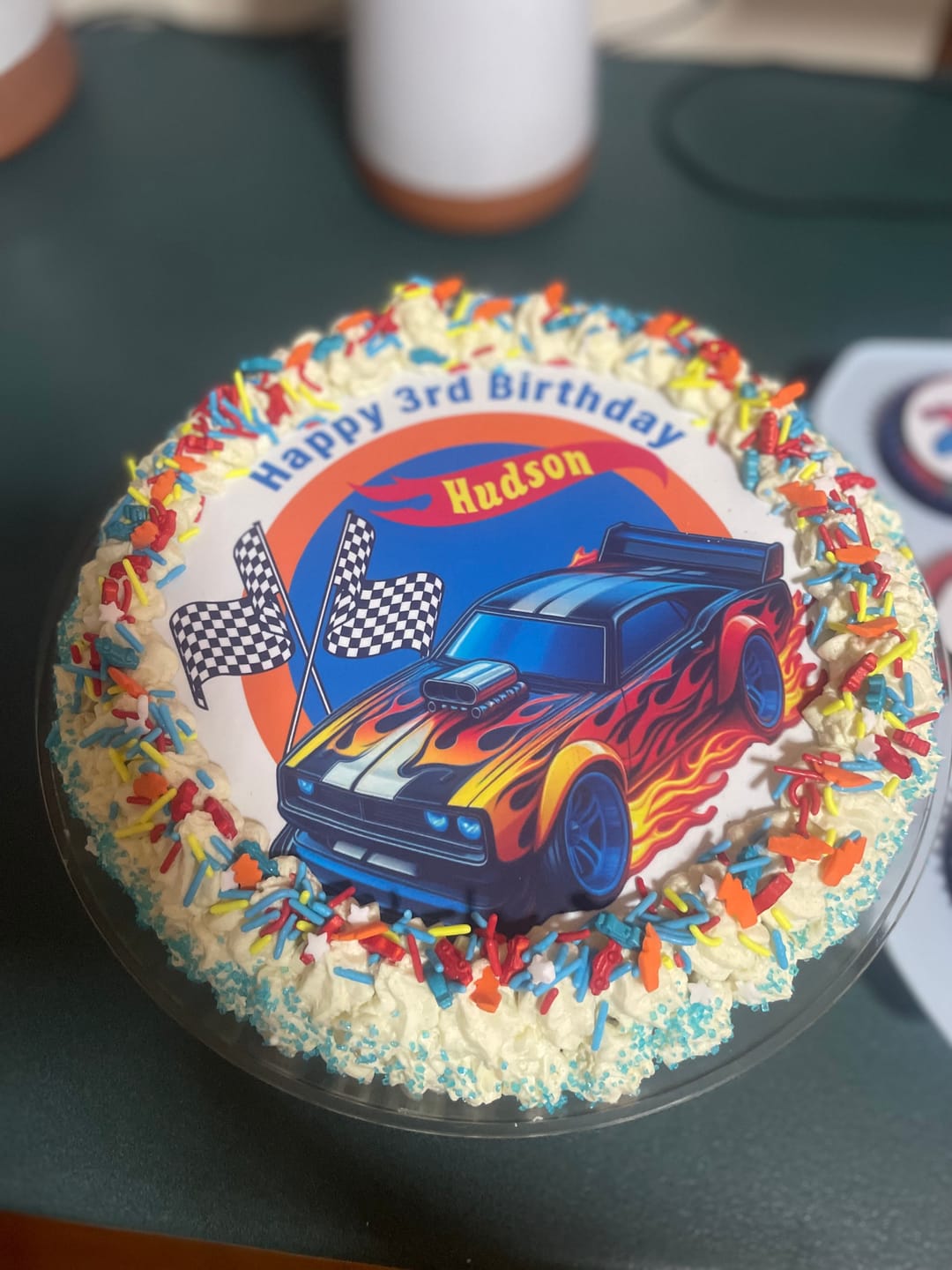 Customer photo review of Hot Wheels Cars Inspired  - Edible Icing Toppers
