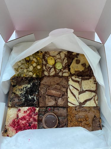Customer photo review of Personalised Poem Brownie & Blondie Mixed Box