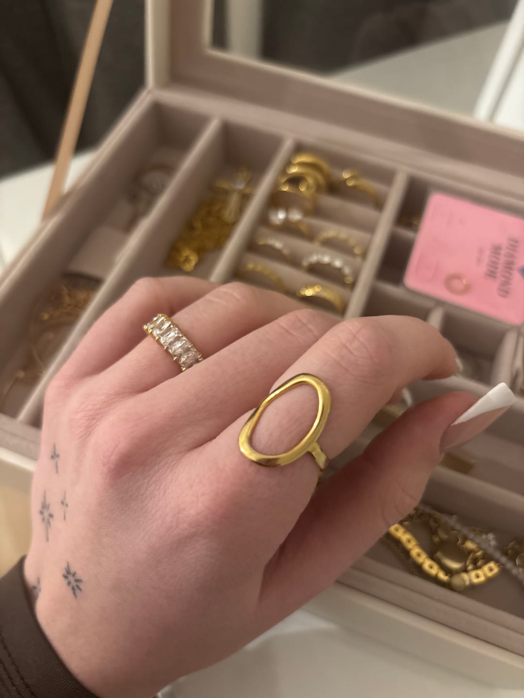 Customer photo review of Carolina Ring | 18K vergoldet