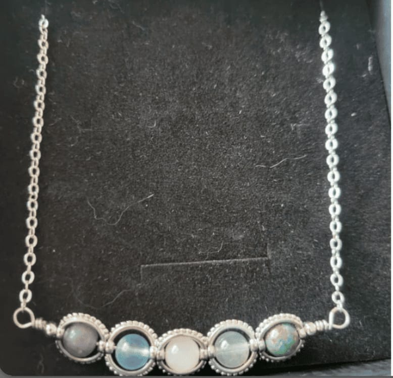 Customer photo review of Pisces Necklace