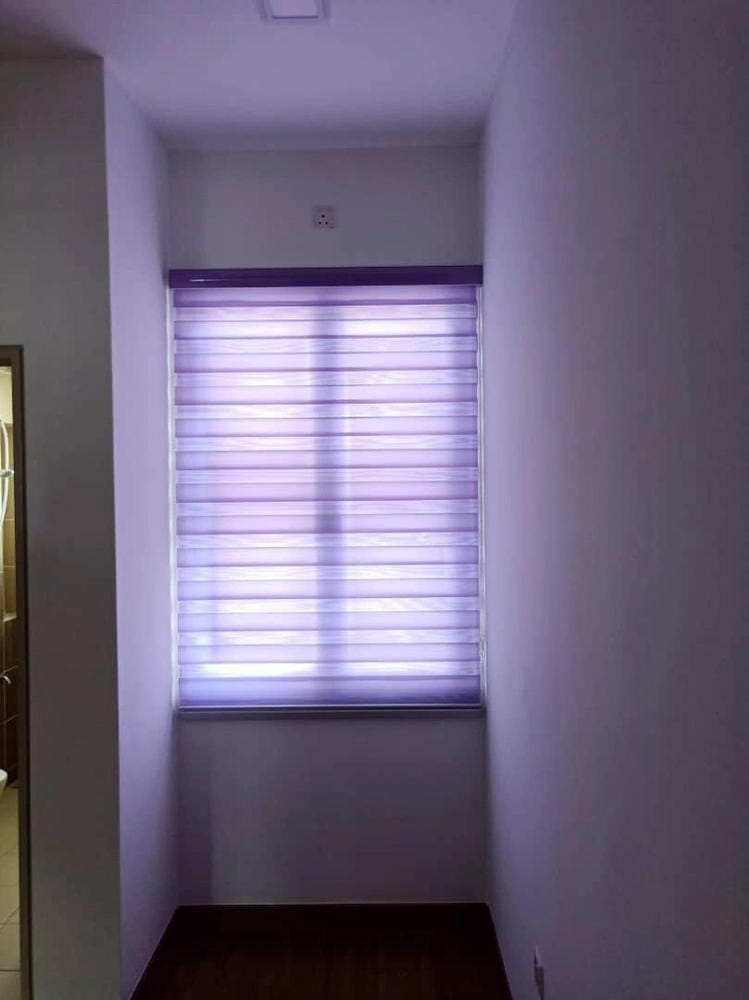 Customer photo review of Tisa Signature Light Filtering Zebra Blinds