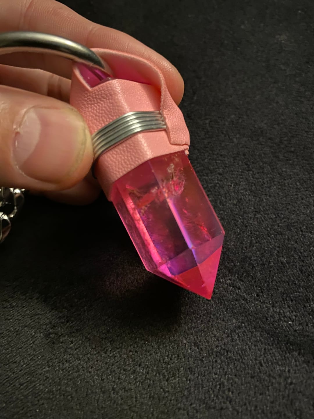 Customer photo review of Obsidian Necklace