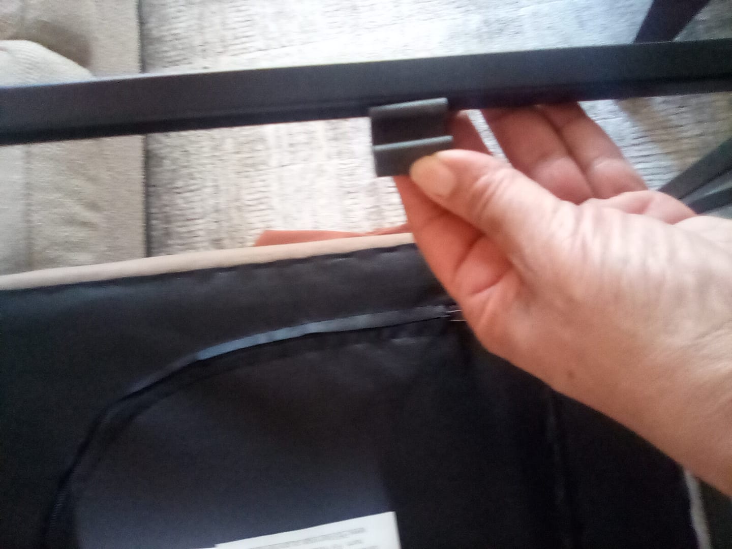 Customer photo review of Black Sled Base Chair Leg Protectors | Replacments