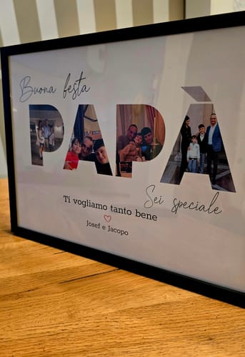 Customer photo review of Buona festa del papà - Poster personalizzato