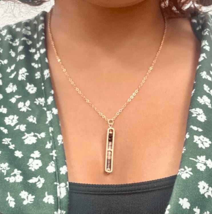 Customer photo review of Dainty Empath Protection Necklace