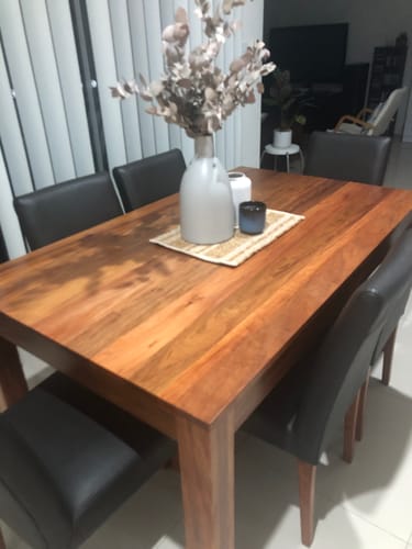 Customer photo review of Cuba Tasmanian Blackwood Solid Timber Dining Room Table - 1500 x 900