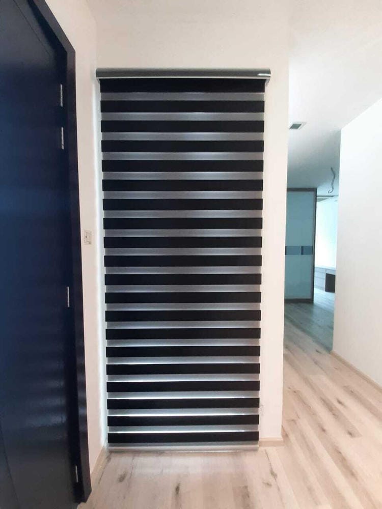 Customer photo review of Bali Classic Blackout Zebra Blinds