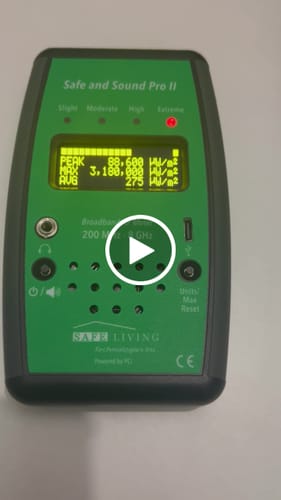 Customer video review of Safe and Sound Pro II RF Meter Calibrated 200 MHz – 8 GHz