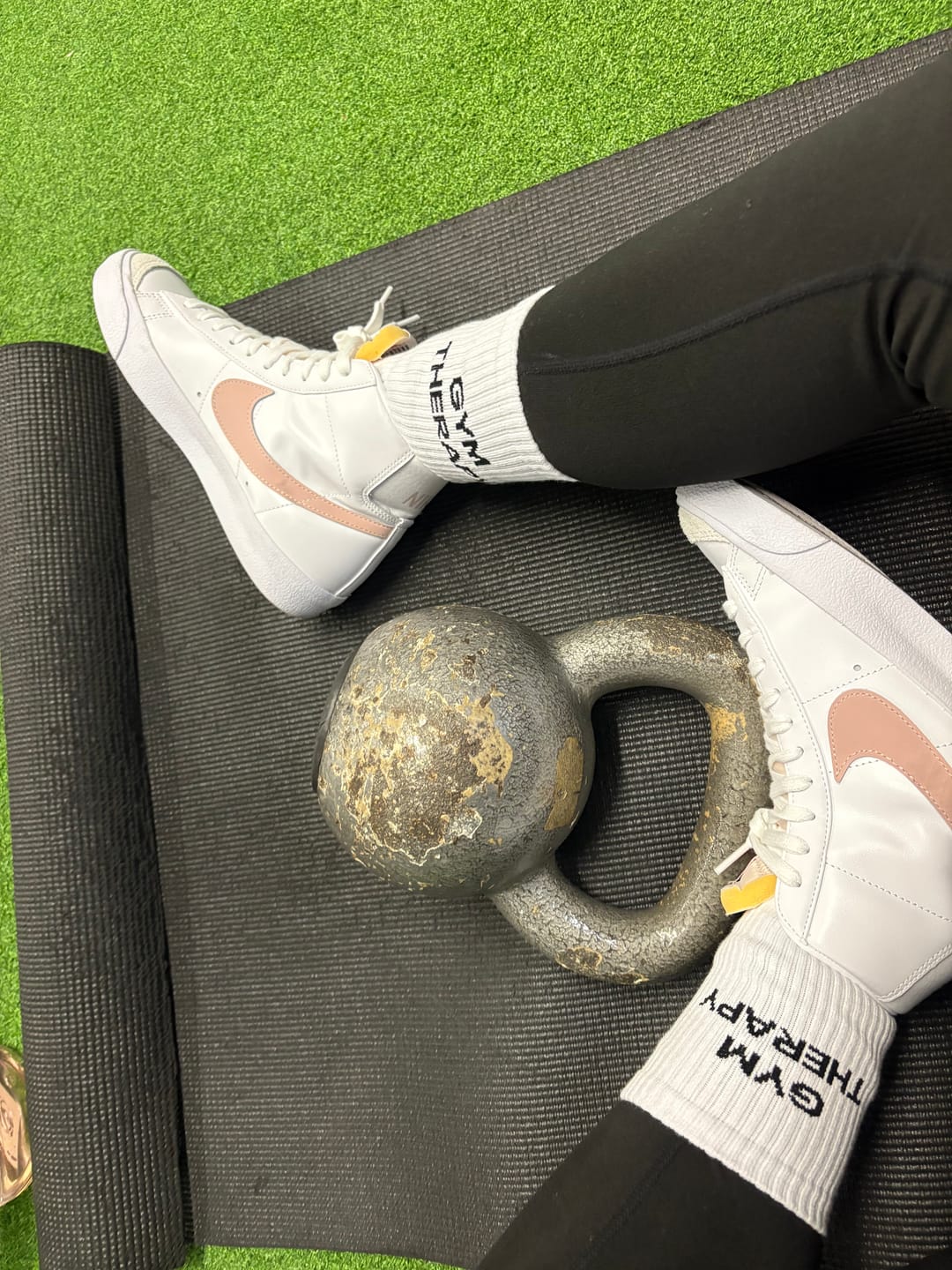 Customer photo review of LFT HVY SHT - Unisex Crew Workout Socks