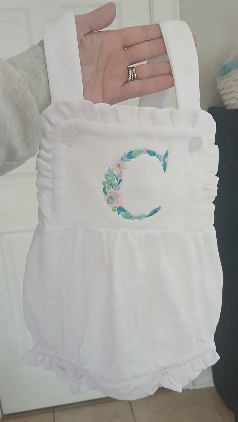 Customer photo review of Ruffle Vintage Bubble Romper