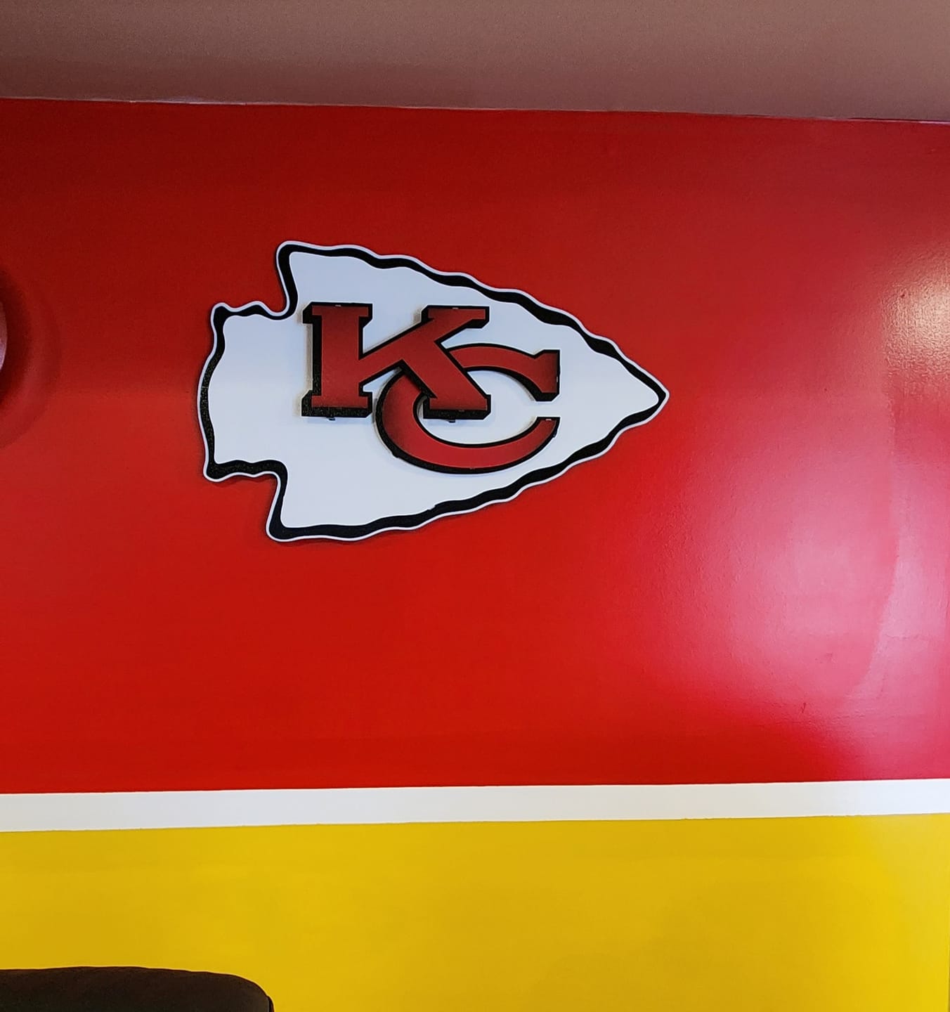 Customer photo review of Kansas City Chiefs Lamar Hunt "Arrowhead" 3D Vintage Metal Wall Art
