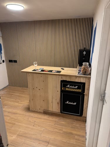 Customer photo review of Acoustic Slat Panel - Natural Oak