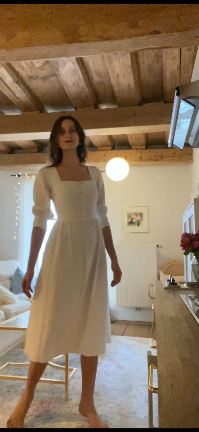 Customer photo review of Esther Linen Dress