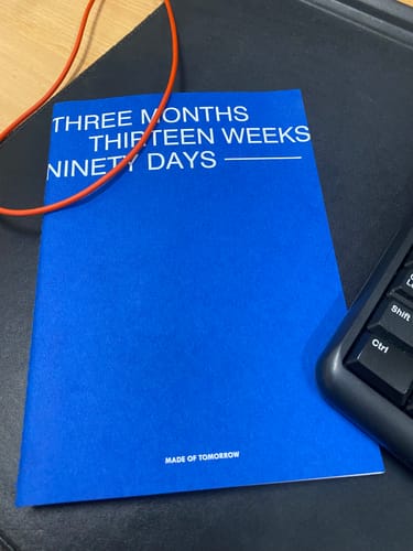 Customer photo review of Three Monthly Planner