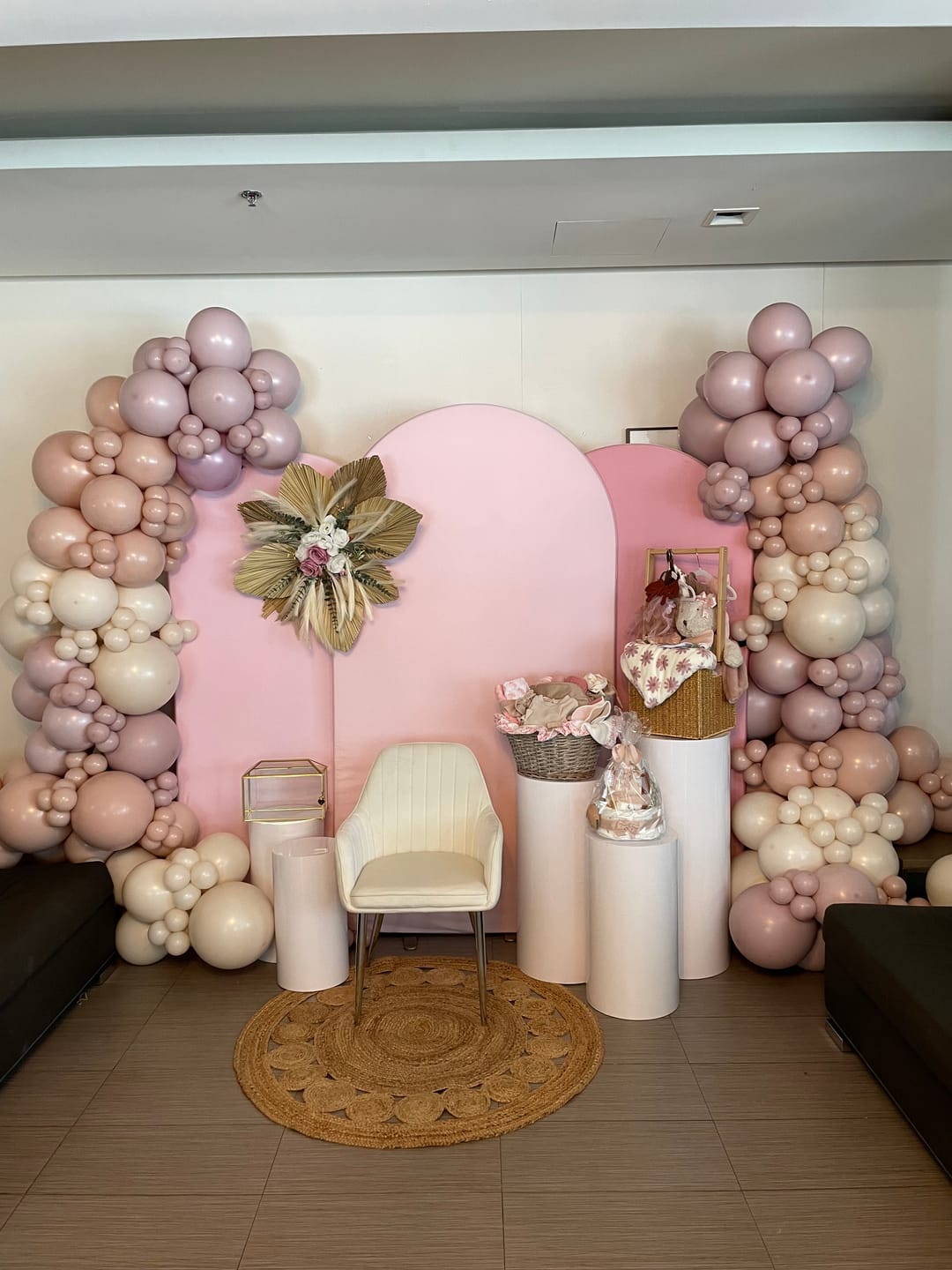 Customer photo review of White Birthday Baby Shower Bridal Anniversary  Party Arch Backdrop Wall Cloth Cover
