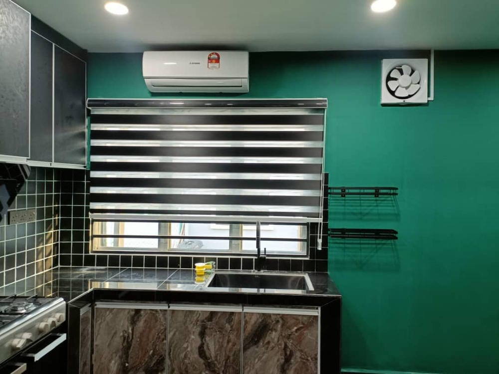 Customer photo review of Tisa Signature Light Filtering Zebra Blinds