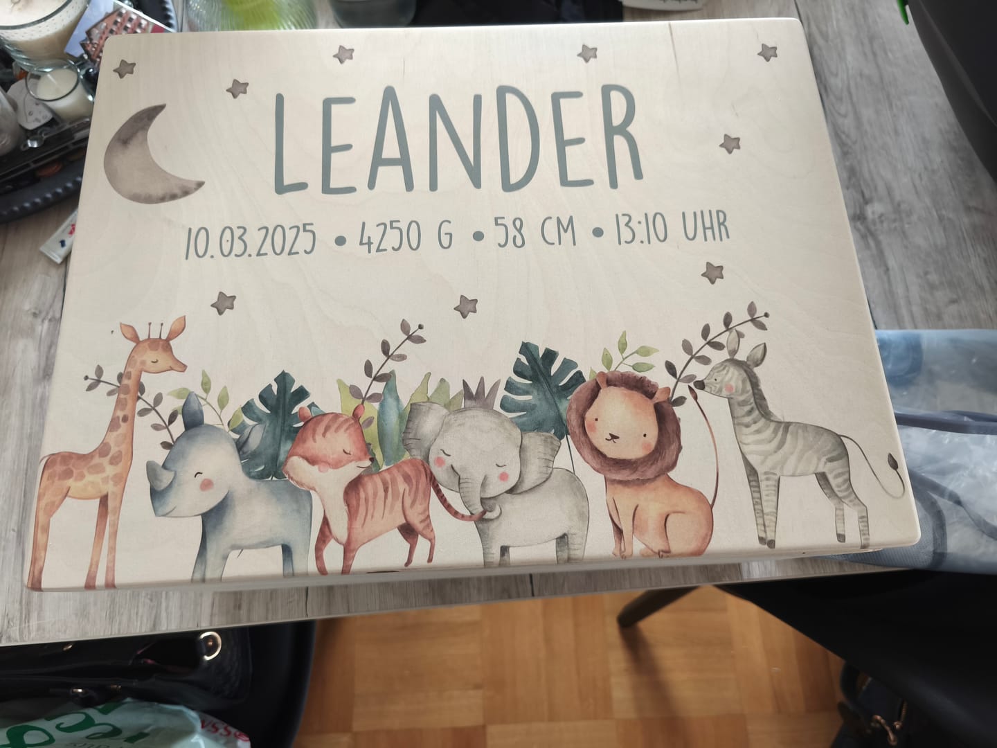 Customer photo review of Erinnerungsbox Baby - Jungle Tiere