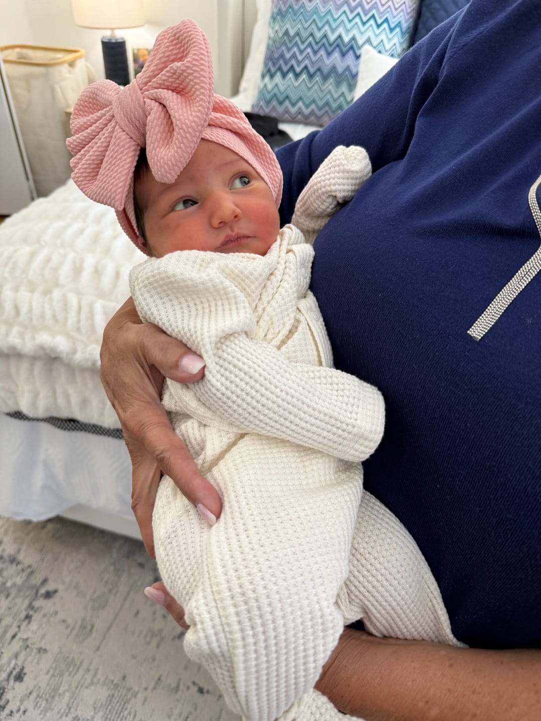 Customer photo review of Pretty in Pink Headband 3 pack set