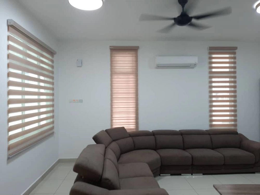 Customer photo review of Tisa Signature Light Filtering Zebra Blinds