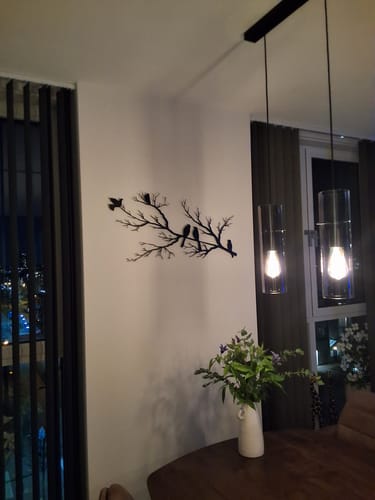 Customer photo review of Décoration murale en métal moderne - Oiseaux sur branche (v2)