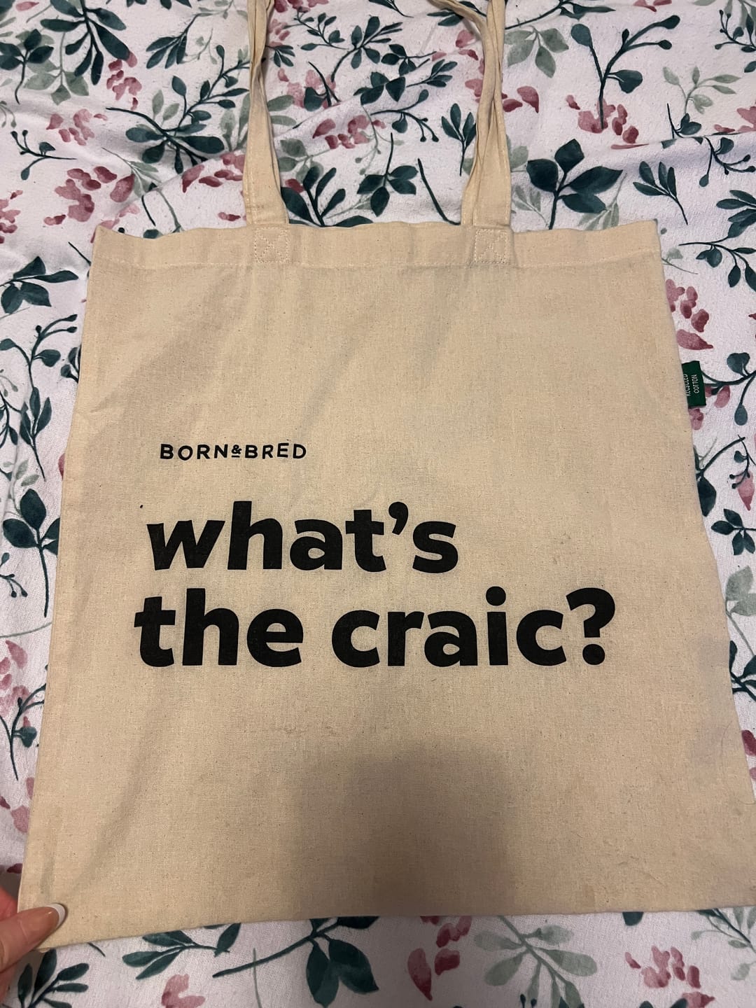 Customer photo review of What's The Craic Tote Bag