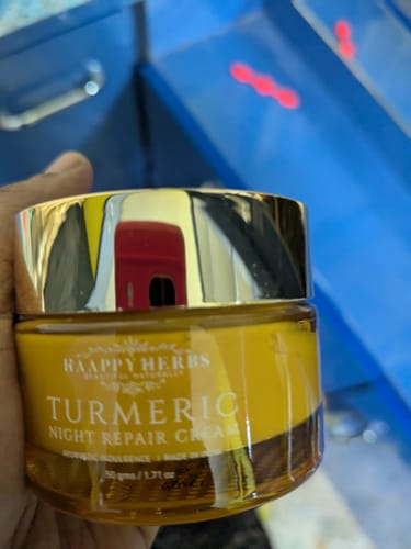 Customer photo review of Turmeric Night Repair Cream
