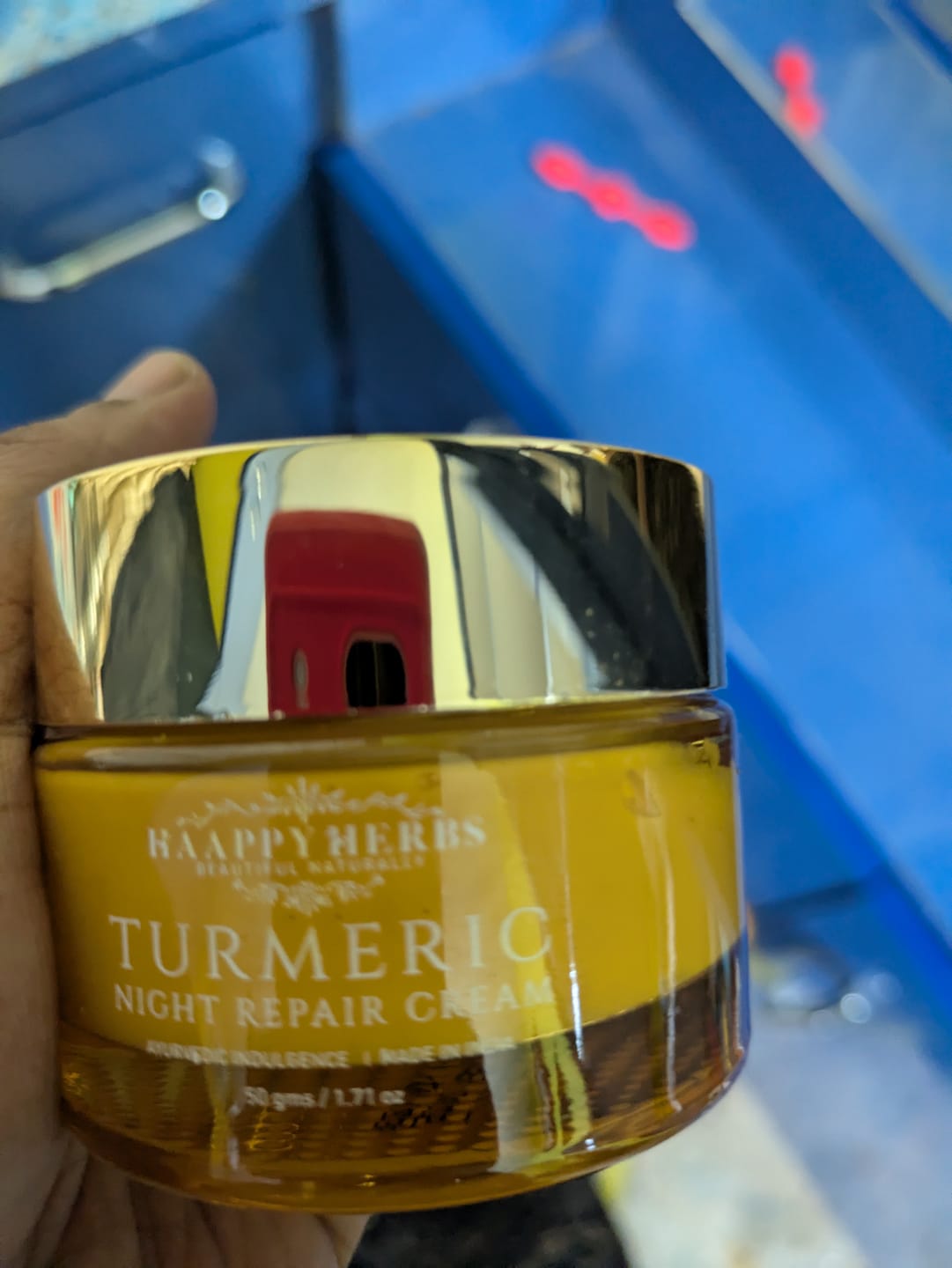 Customer photo review of Turmeric Night Repair Cream