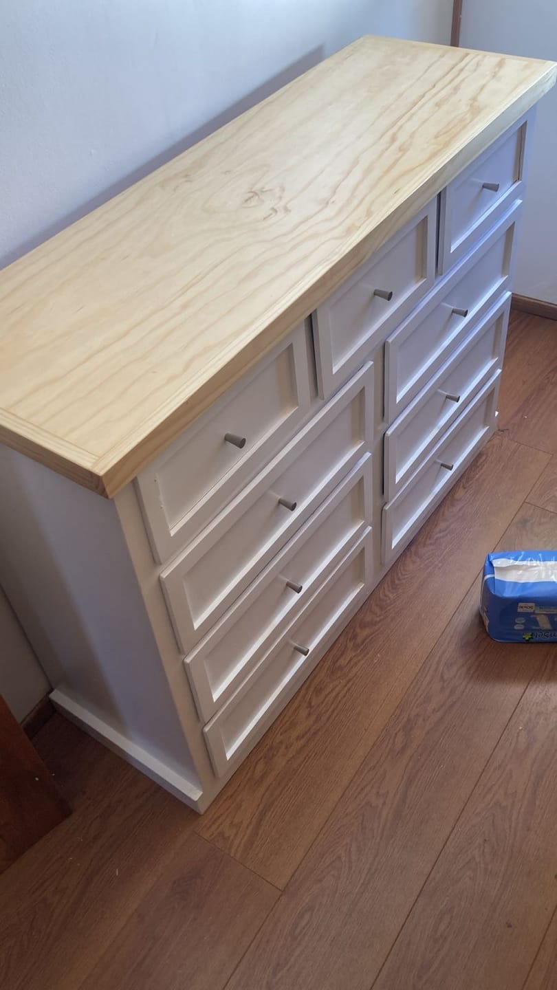 Customer photo review of Comoda de madera 9 cajones modelo Aval Premium