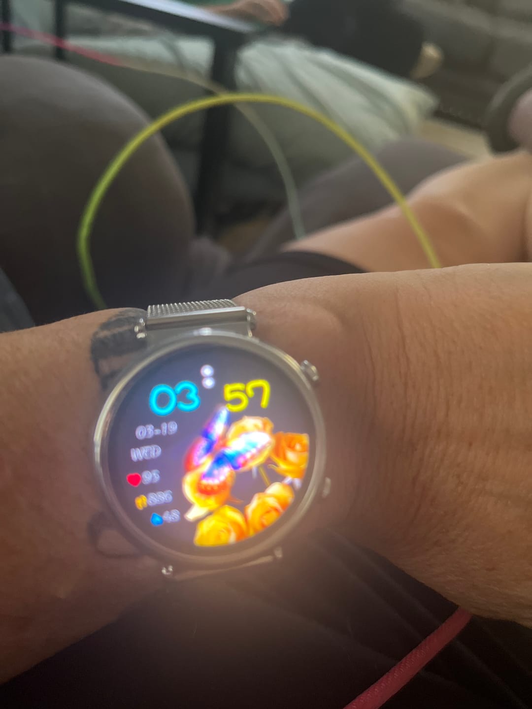 Customer photo review of BEARSCOME Blood Pressure Blood oxygen Blood Sugar Monitoring Bluetooth Talk Play Music Health Waterproof Smartwatch