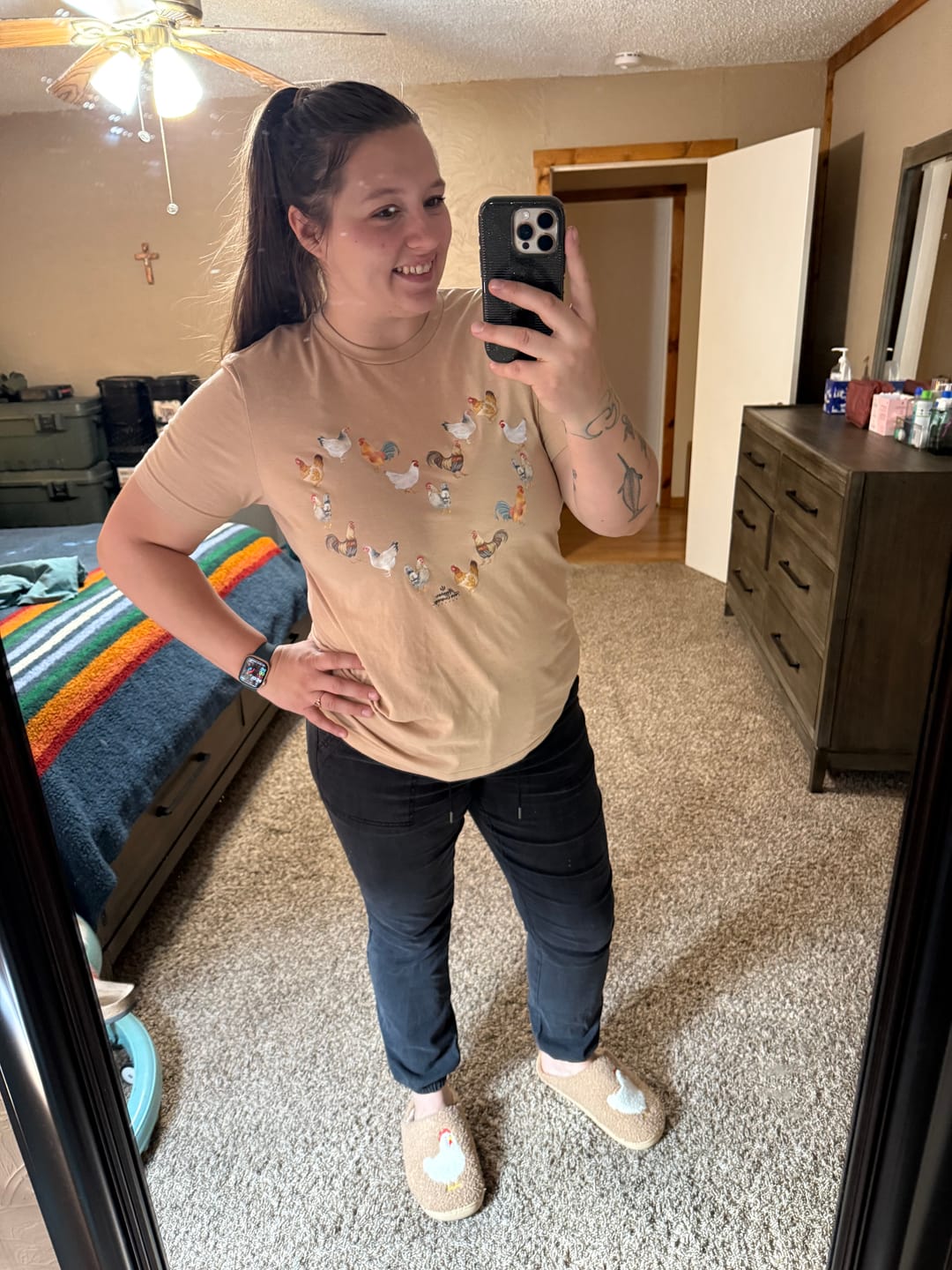 Customer photo review of Chicken Heart Tee