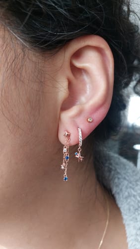 Customer photo review of Boucle d'oreille Gemini