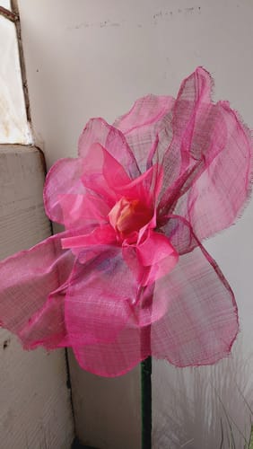 Customer photo review of Machine Made Stiff Sinamay 90cm x 1m - FS002