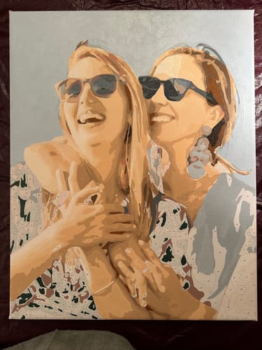 Customer photo review of Custom Paint by Numbers Kit