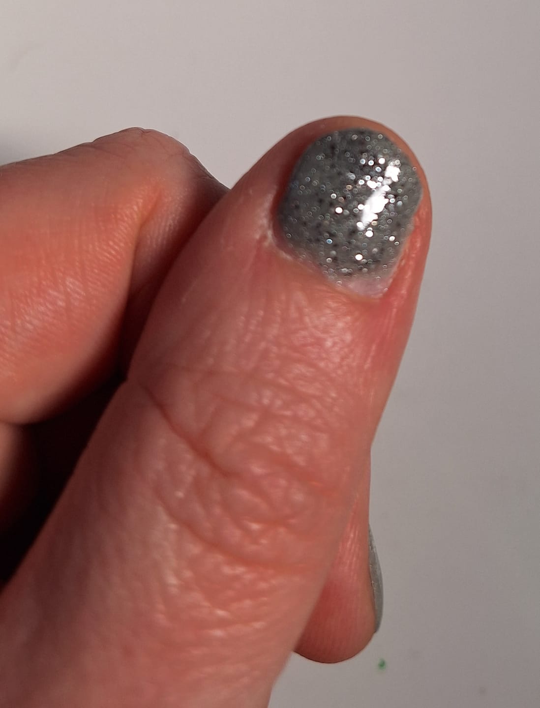 Customer photo review of Crystal Silver Dipping Powder