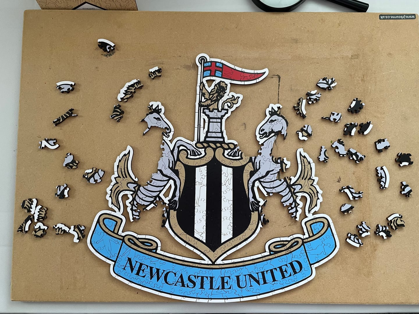 Customer photo review of Newcastle United FC® Crest - Wooden Puzzle