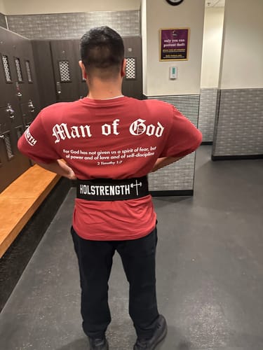 Customer photo review of HolStrength 10MM Lever Suede Belt