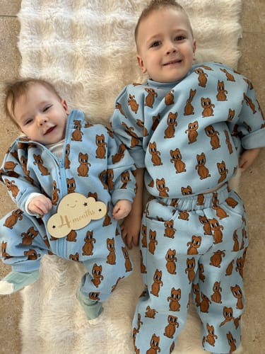 Julie A. review of CURIOUS KITTEN BLUE JUMPSUIT image 1 out of 1