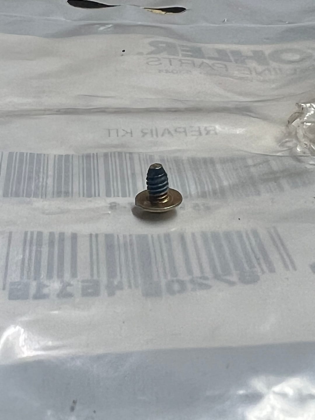 Customer photo review of Kohler Engine - SCREW, VALVE - 25 086 27-S