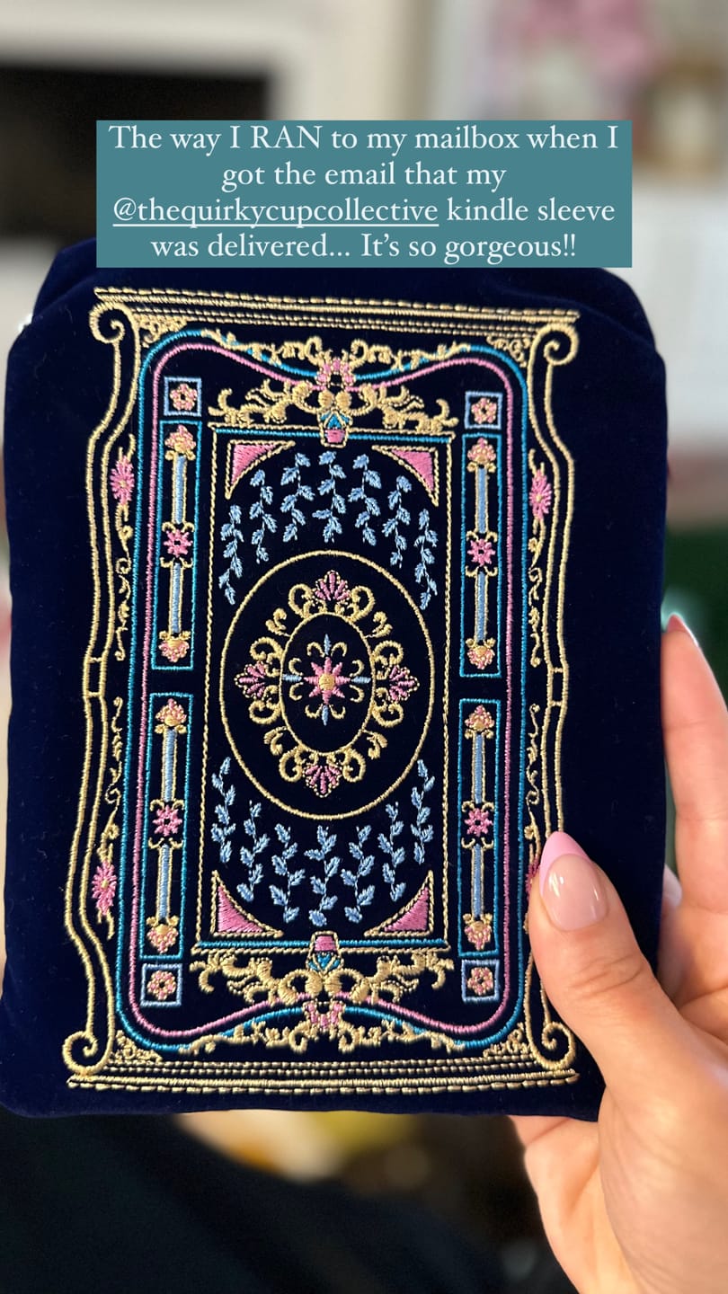 Customer photo review of Literati E-Reader Sleeve - Blue