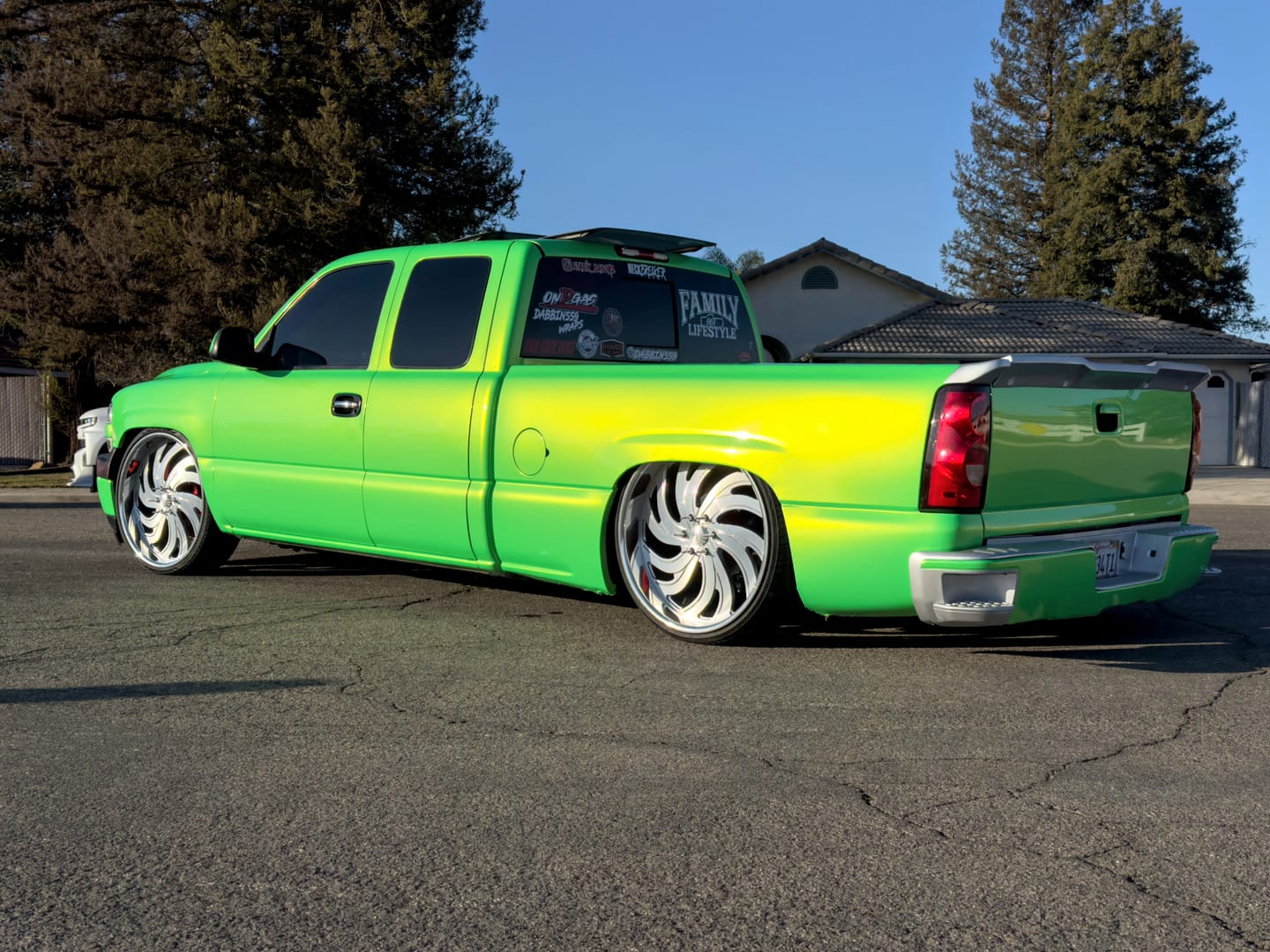 Customer photo review of Candy Metallic Neon Green vinyl wrap