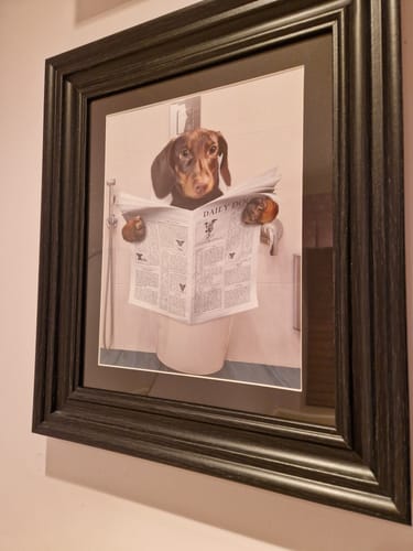 Customer photo review of The Lavatory: Custom Pet Portrait