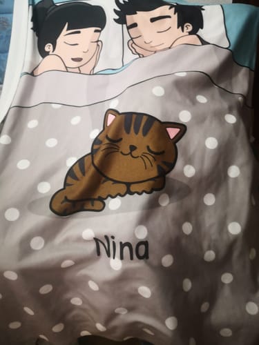 Customer photo review of Hora de mimos con los peluditos - Manta personalizada