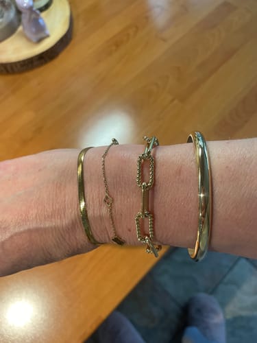 Customer photo review of Classic Chunky Gold Bangle